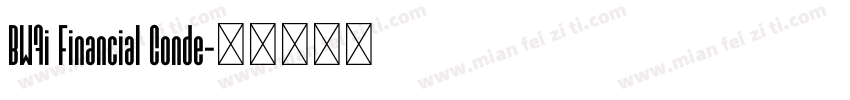 BW7i Financial Conde字体转换